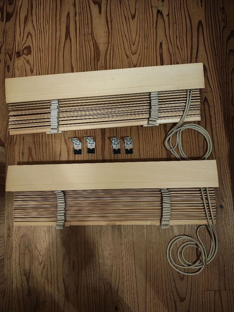 タチカワ　木製ブラインド　ウッドブラインド 　W700×H1290 2個セット