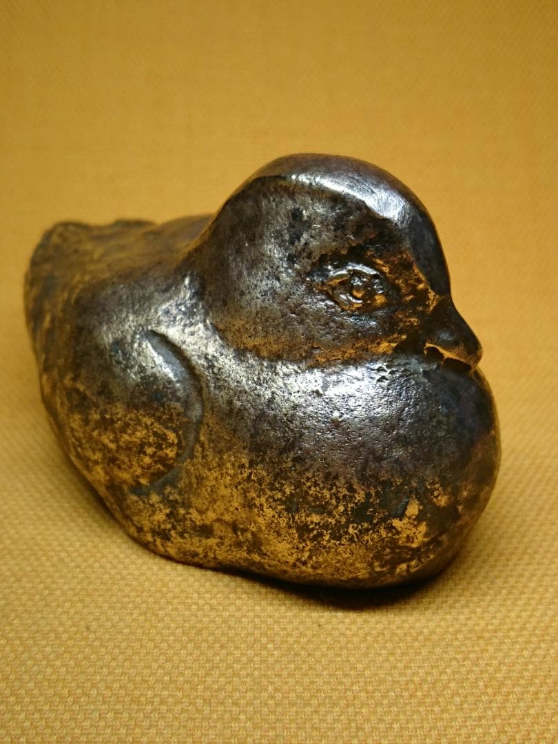 トリ　鳥　金属　彫像　オブジェ　置物　インテリア　工芸品　美術品　A2777