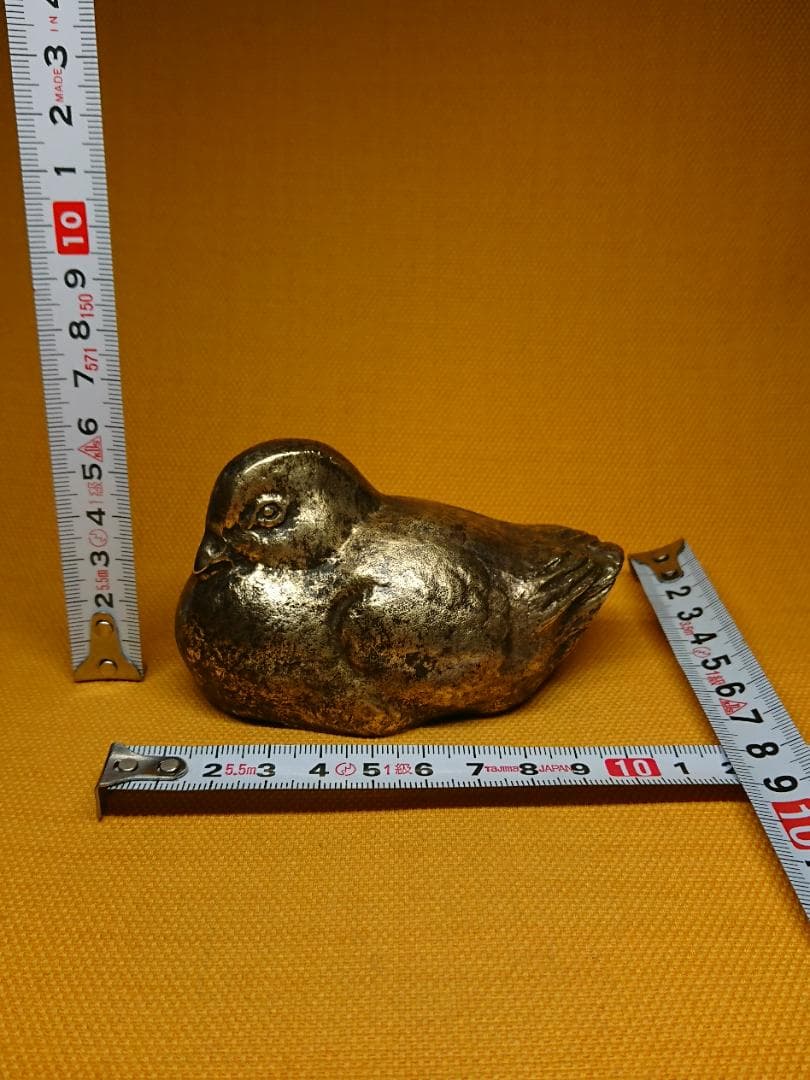 トリ　鳥　金属　彫像　オブジェ　置物　インテリア　工芸品　美術品　A2777