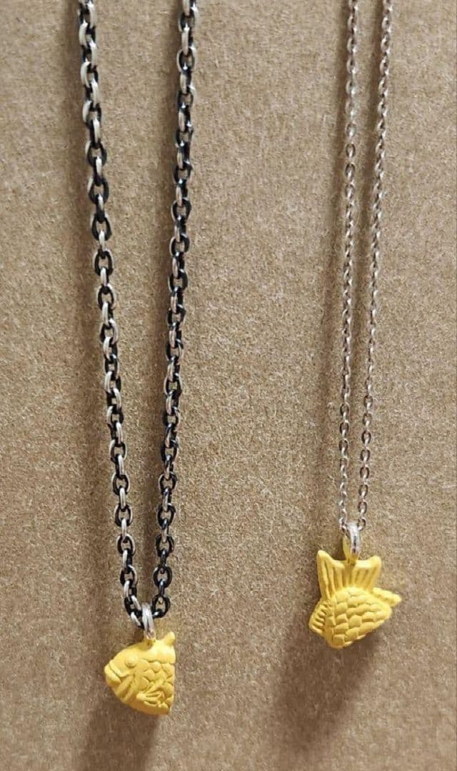 たい焼きデザイン ペアネックレス