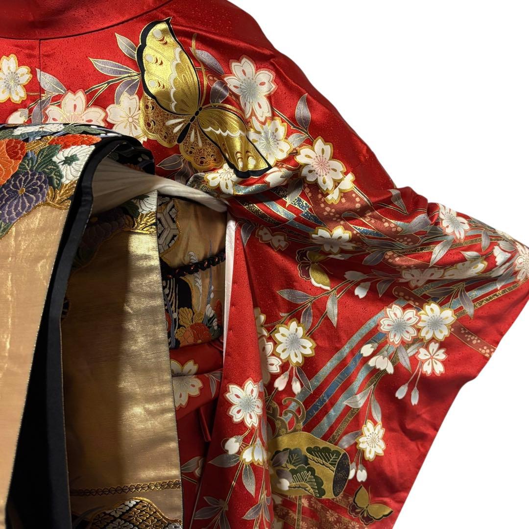 美品　未使用近い　袷　正絹　振袖　フルセット　7点