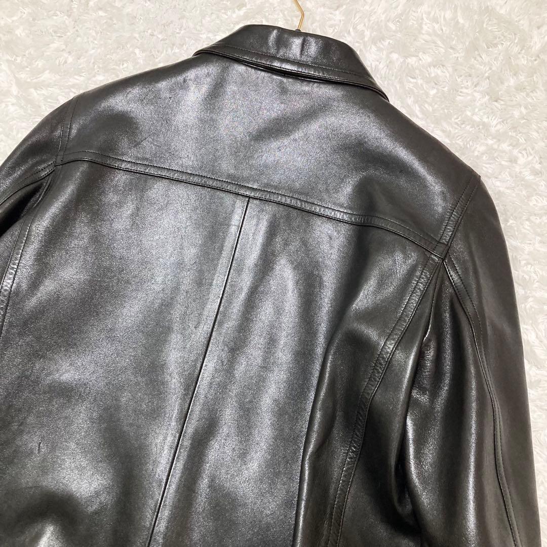 アニエスベー スペシャル ラムレザージャケット ブラック シングル 38