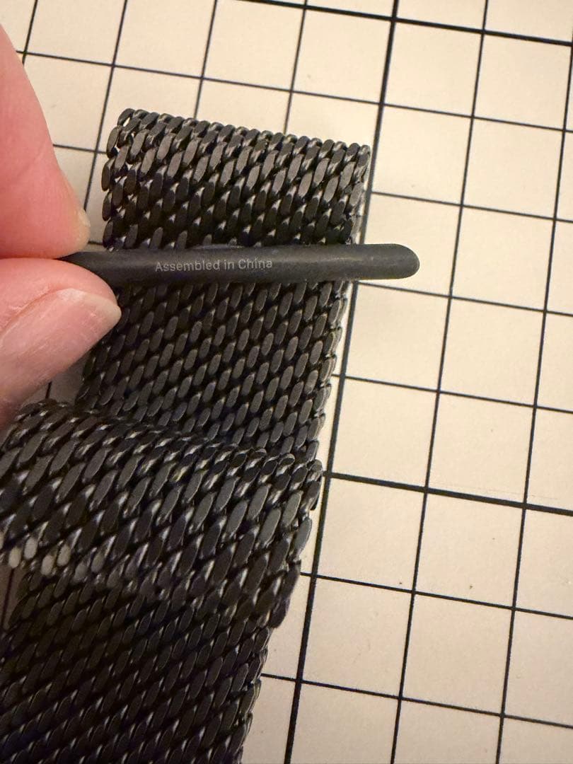 49mmケース用ブラックチタニウムミラネーゼループ L