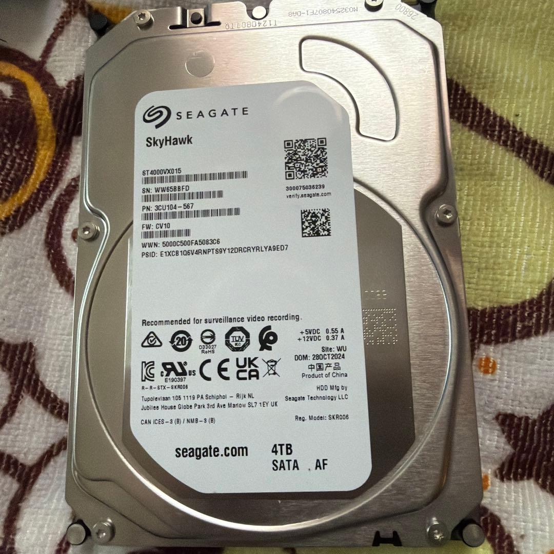 外付けハードディスク・ドライブ Seagate SkyHawk 4TB HDD
