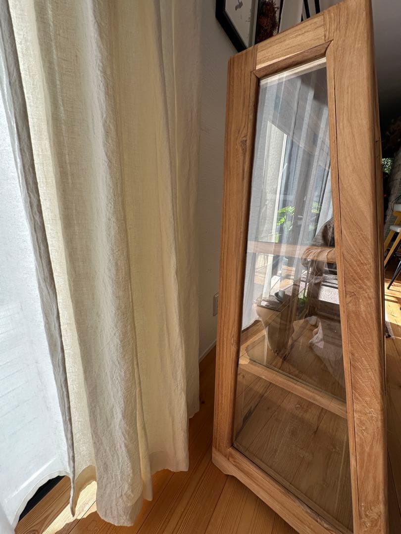 美品⭐︎チーク総無垢ショーケース台形⭐︎アンティーク