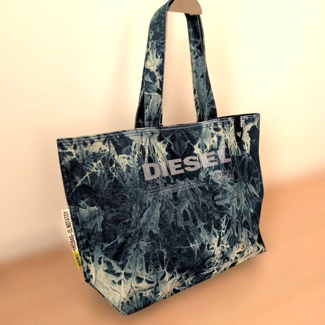 極美品 DIESEL デニム 迷彩 トートバッグ 大容量