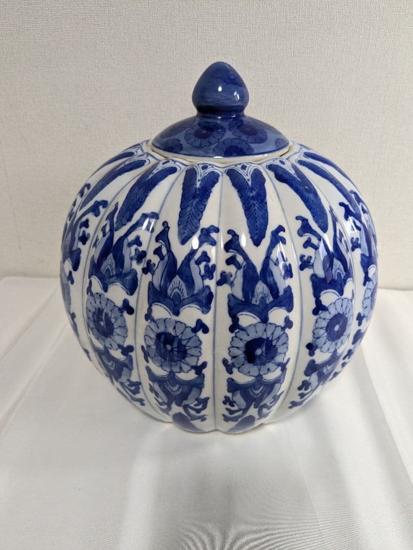 中国 染付 壺 花瓶 花器 置物 オブジェ 小物入れ