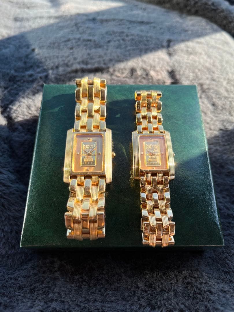 CREDIT SUISSE 純金インゴット ペアウォッチ 2本セット 不動品