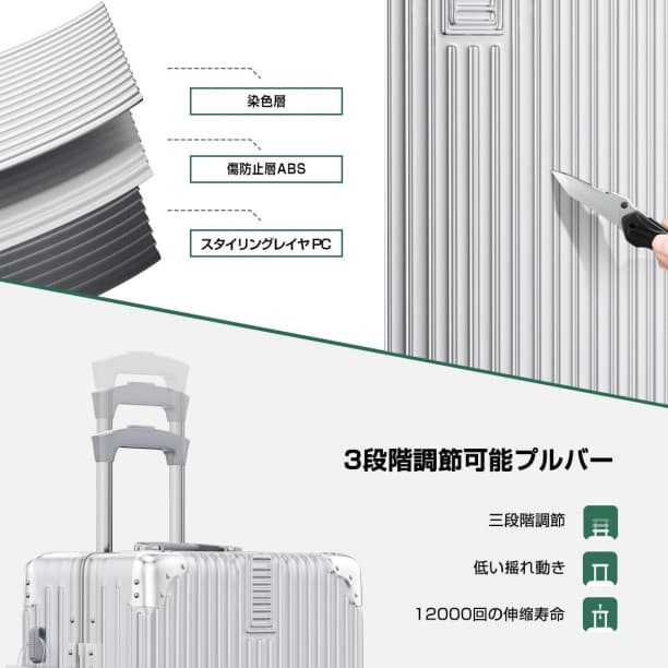 スーツケース Lサイズ 78L 7～10泊目安 TSAロック キャリーケース