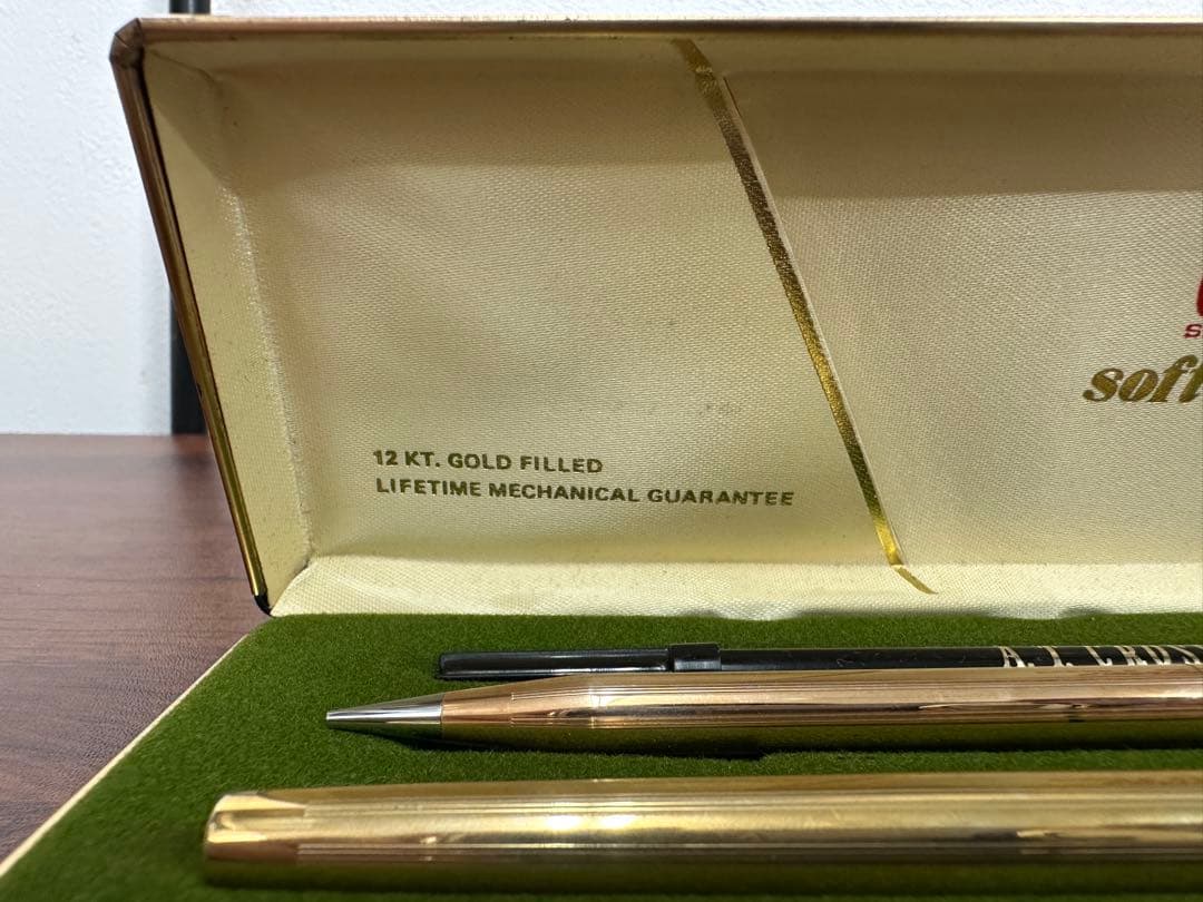 ★良品クロス12金張★ソフトチップペン＆鉛筆セット希少