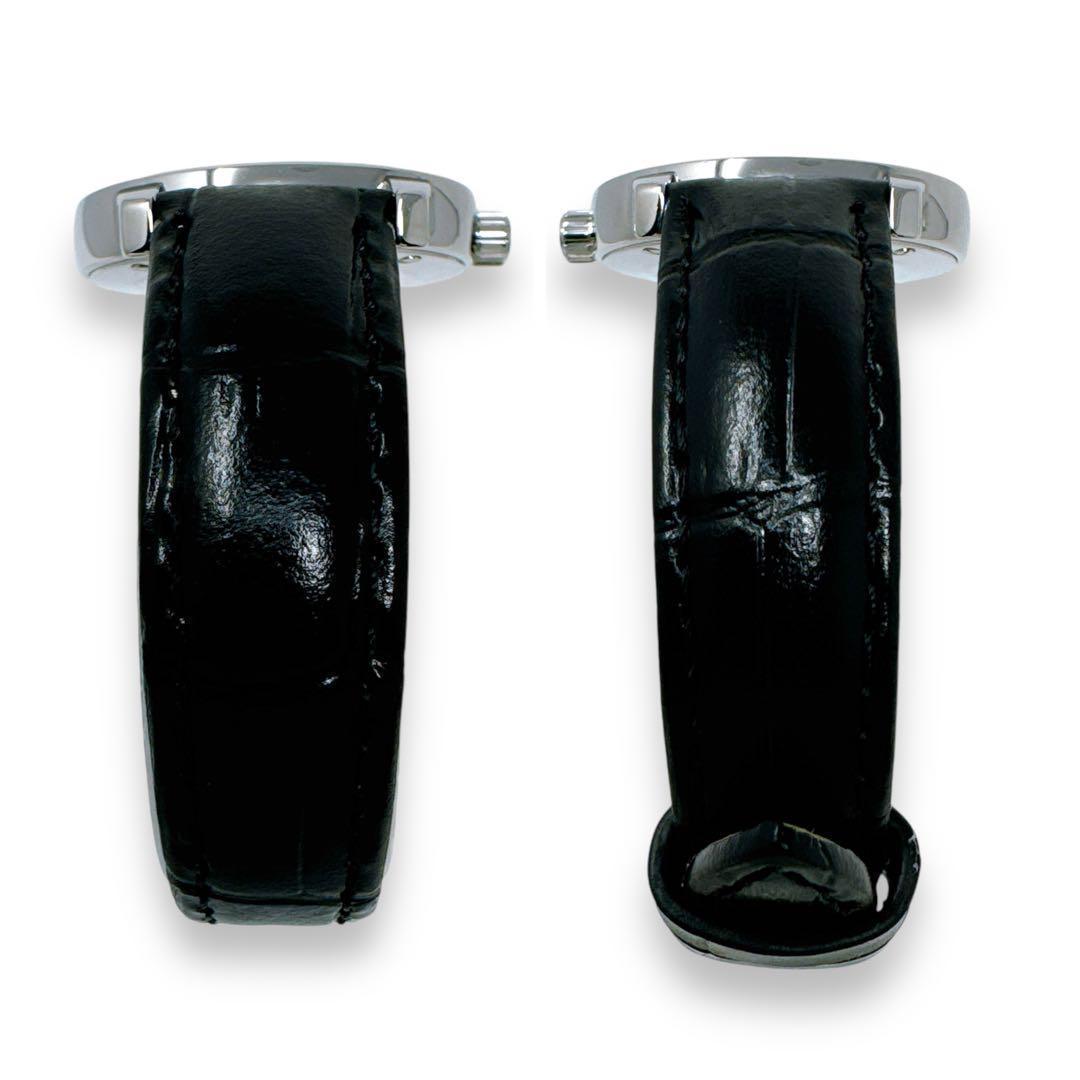 ティファニー アトラス ドーム クォーツ 革ベルト ブラック レディース 時計