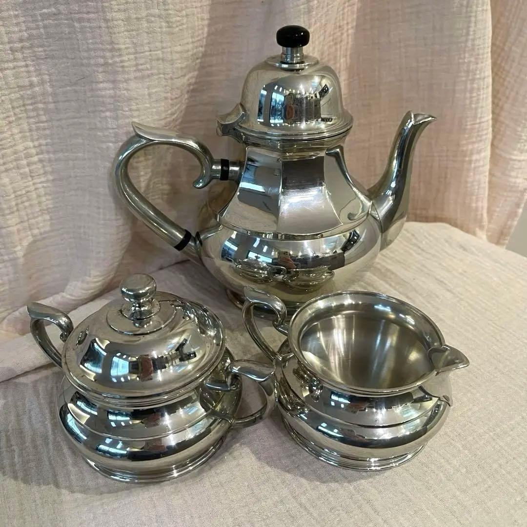 セランゴールピューター97 ティーセット3点 80年代 ヴィンテージ 超レア