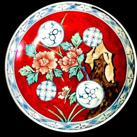 有田焼佐藤走波 染錦 お皿 19㎝