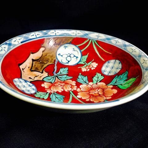 有田焼佐藤走波 染錦 お皿 19㎝