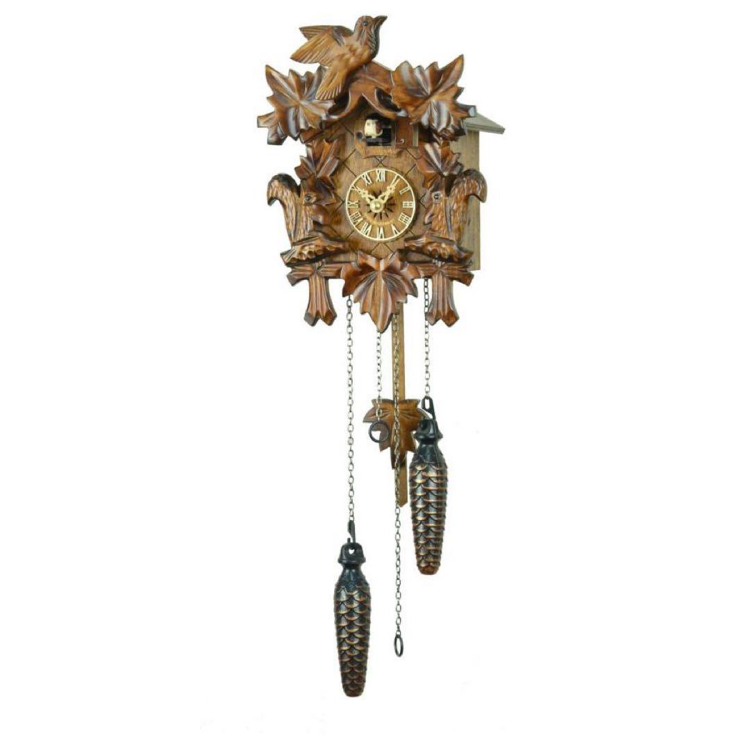 ドイツ森の時計　クォーツ式山小屋鳩時計　伝統の彫刻シリーズ622QM