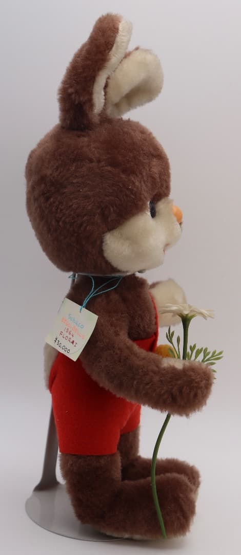 シュコー・ビゴベロ1964年代 ウサギ男の子 ぬいぐるみ 赤いオーバーオール