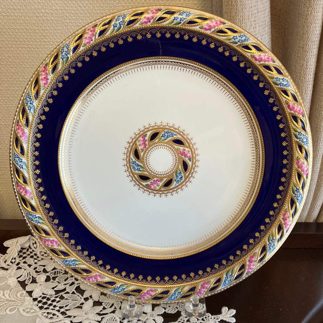 英国アンティーク　コウルドンーTiffany特注品プレート