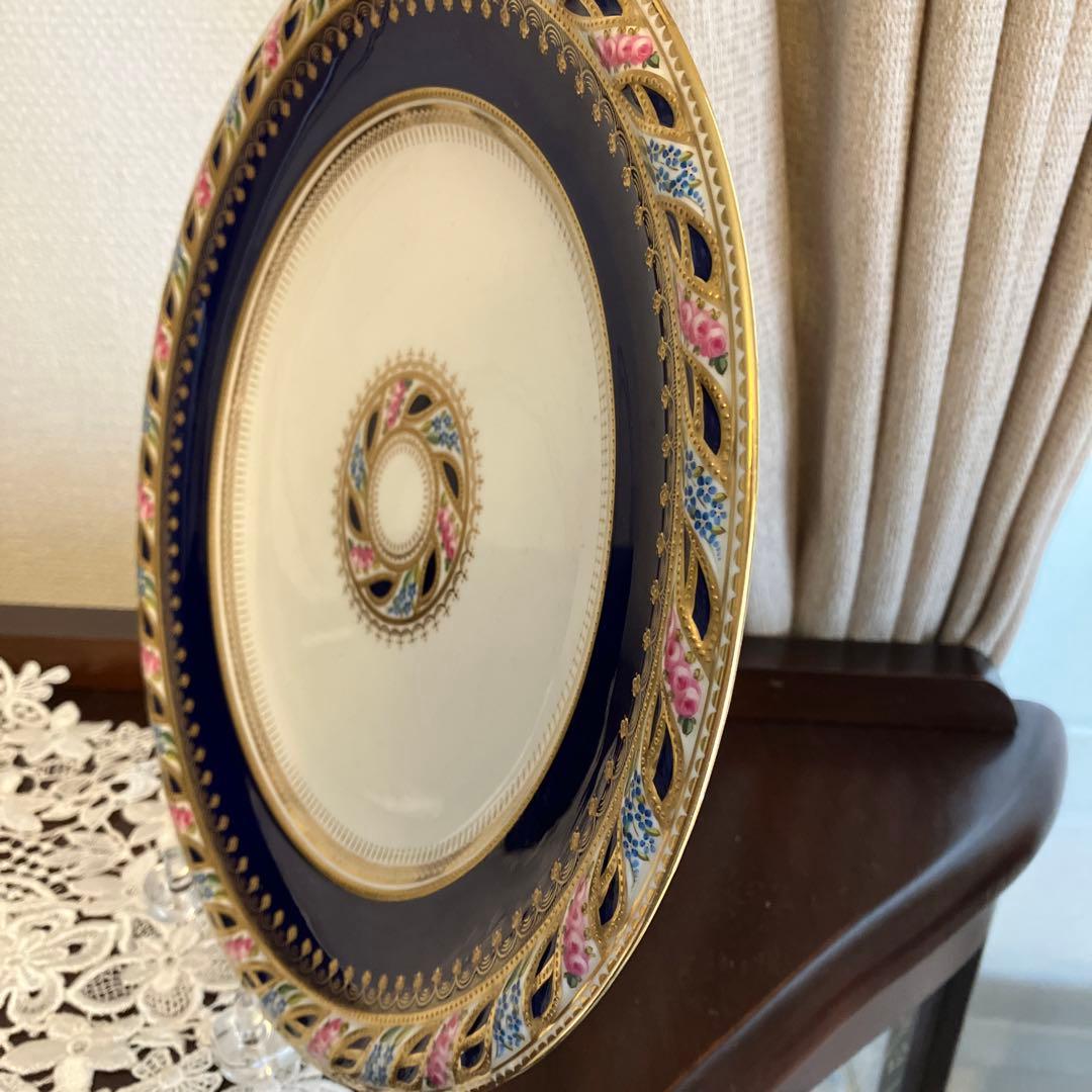 英国アンティーク　コウルドンーTiffany特注品プレート