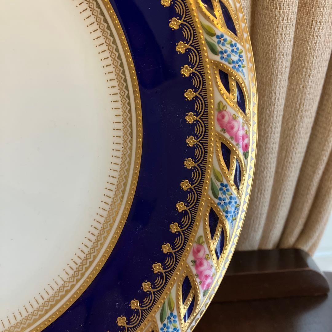 英国アンティーク　コウルドンーTiffany特注品プレート