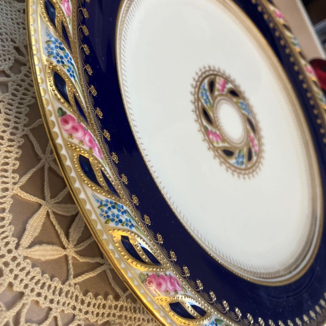 英国アンティーク　コウルドンーTiffany特注品プレート