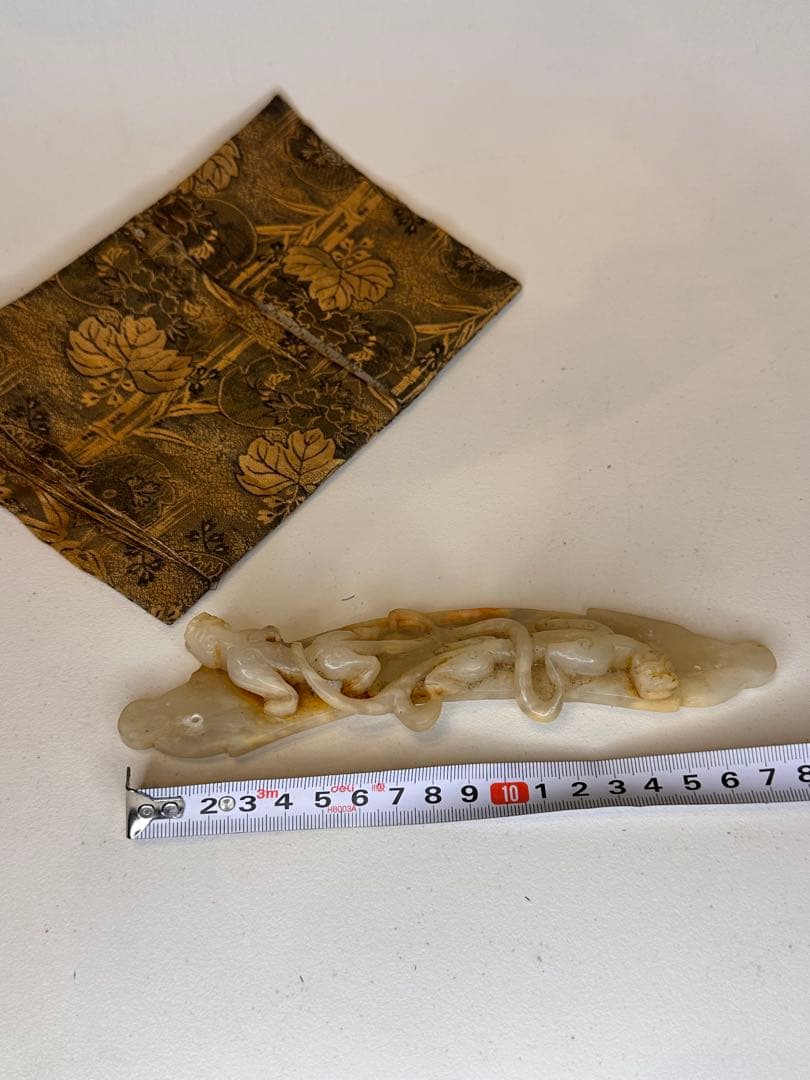 中国 古玉 瑞獣彫 玉佩 共袋 旧蔵品 コレクション