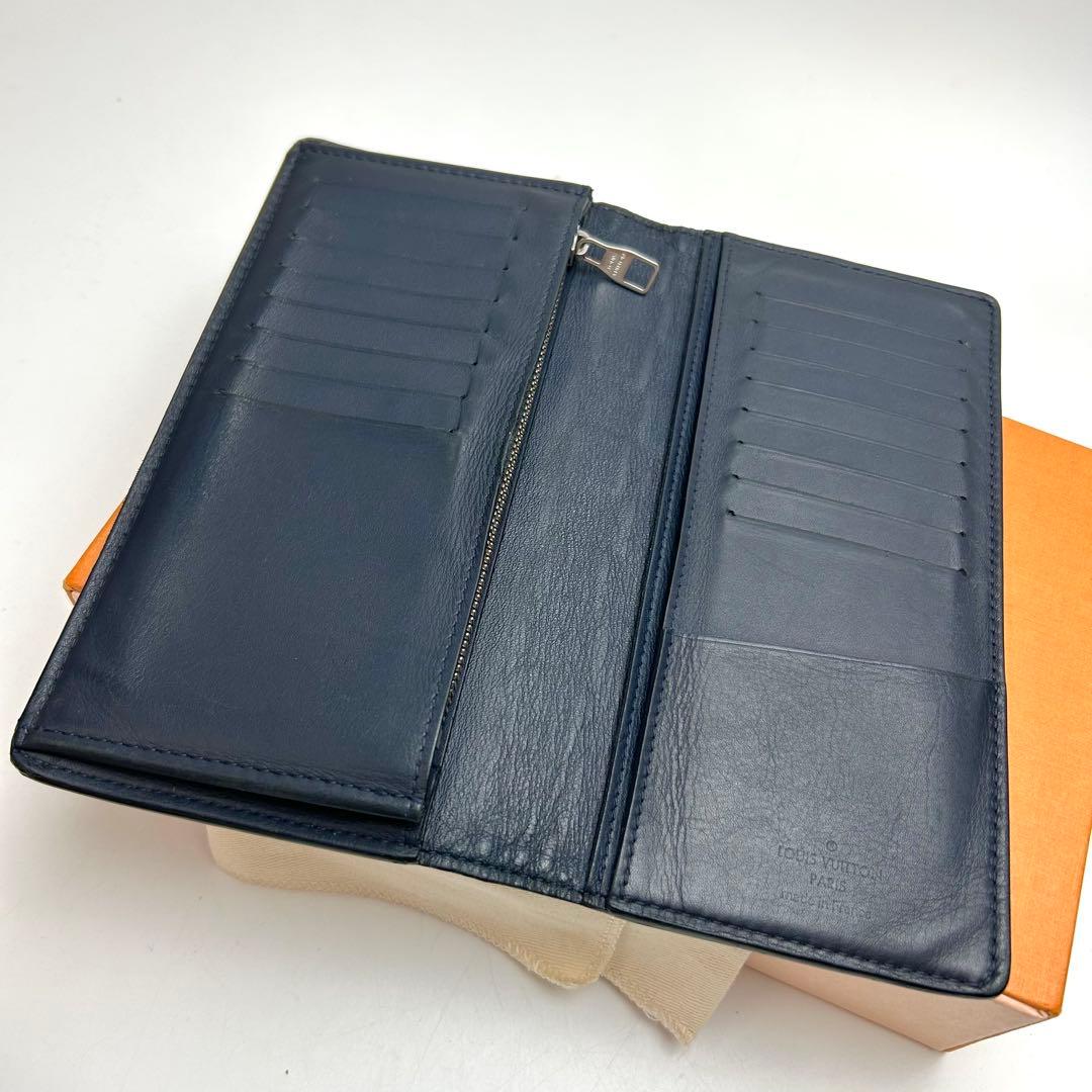 鑑定済 ルイヴィトン ダミエアンフィニ 16枚カード ダークブルー ブラザ