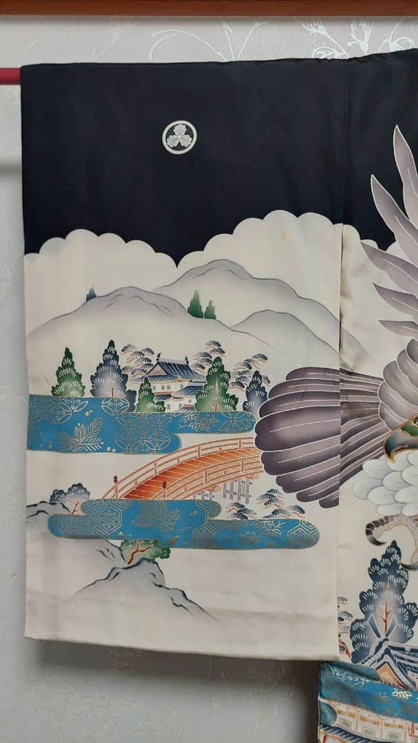 NA922アンティーク子供着物正絹着丈97センチ裄丈47センチ美品綺麗