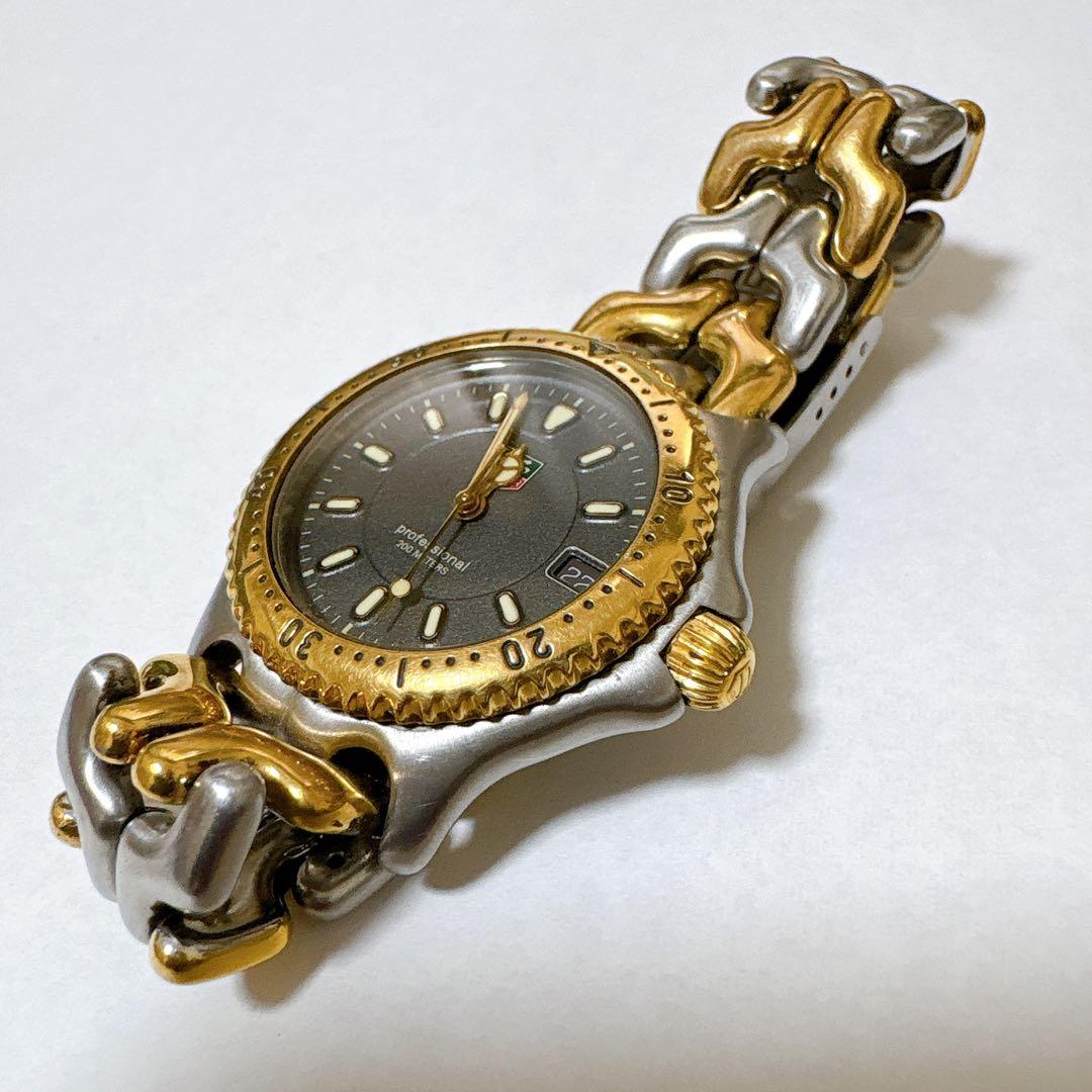 動作未確認 タグホイヤー WG1120-K0アナログクォーツ腕時計 ダークグレー