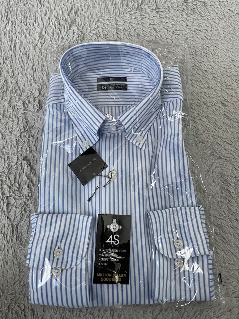 スーツセレクトの4S アイロンがけ不要 長袖シャツセット