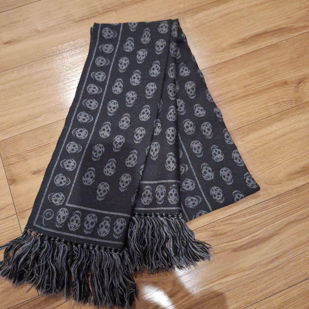 ALEXANDER McQUEEN スカル柄マフラー希少