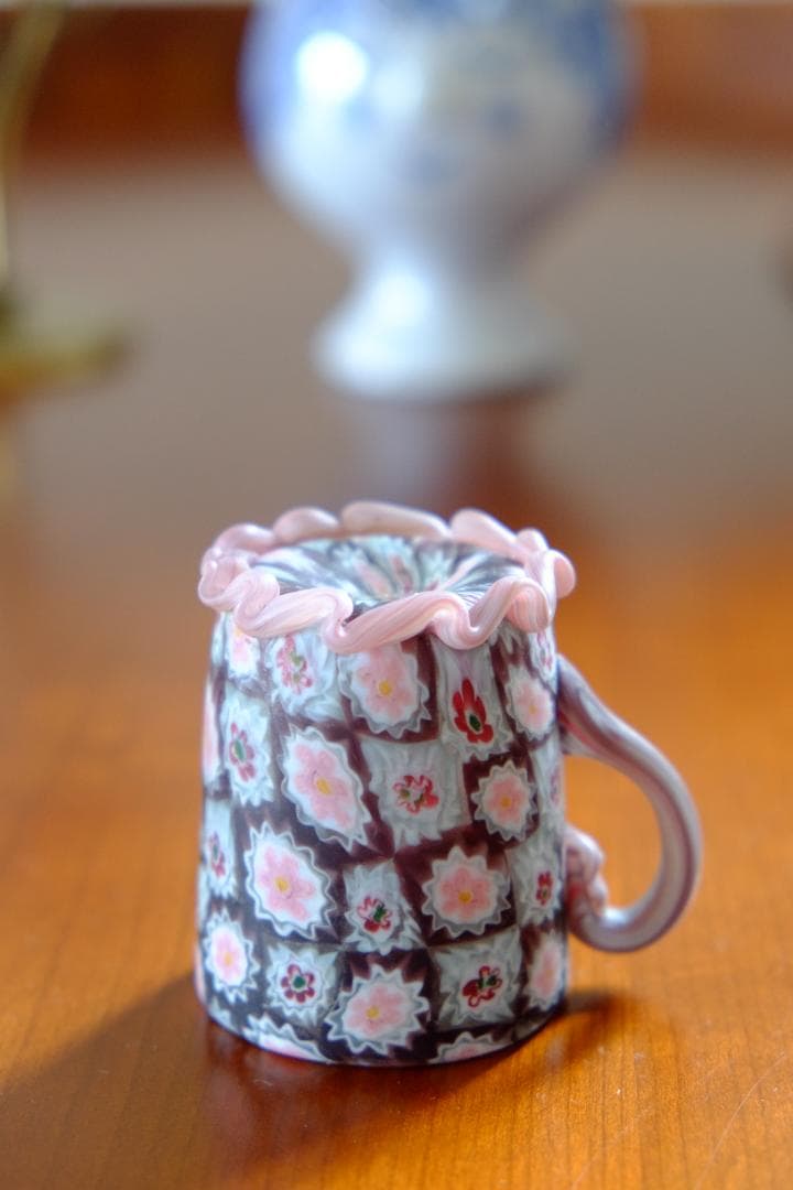 ミルフィオリ カップ＆ソーサー グラス 吹きガラス 江波冨士子/ムリーニ ガラス