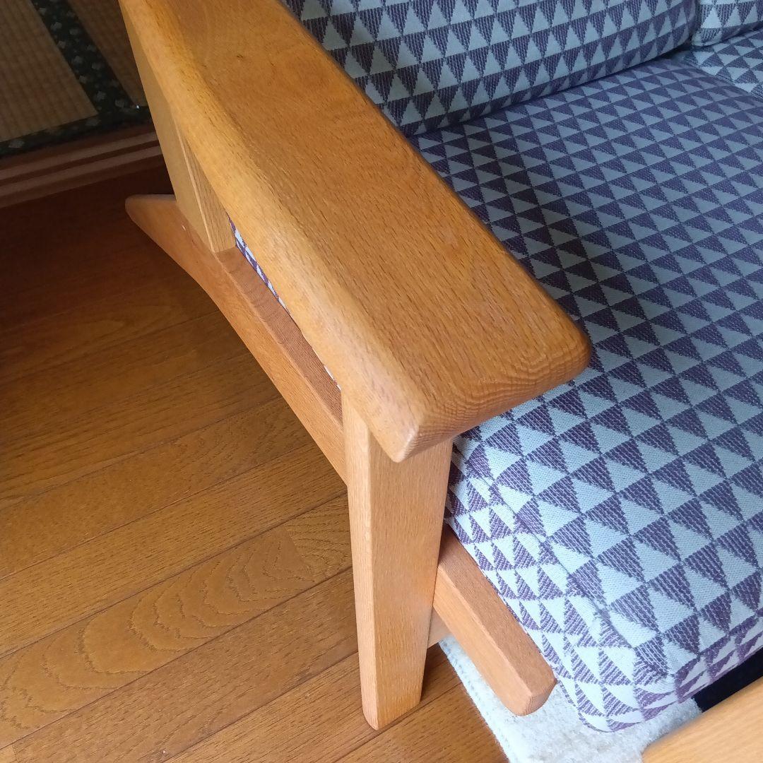 【引取限定・名古屋市】NAGANO ナガノ 3人掛ソファ＋スツー