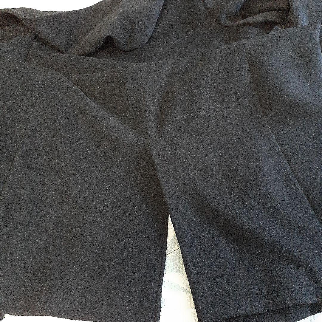 23区 大きいサイズ48 フード付き ブラック アンゴラビーバーコート