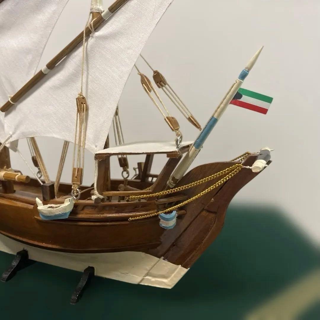 クウェートのダウ船 伝統的な木造帆船 箱入り　美品