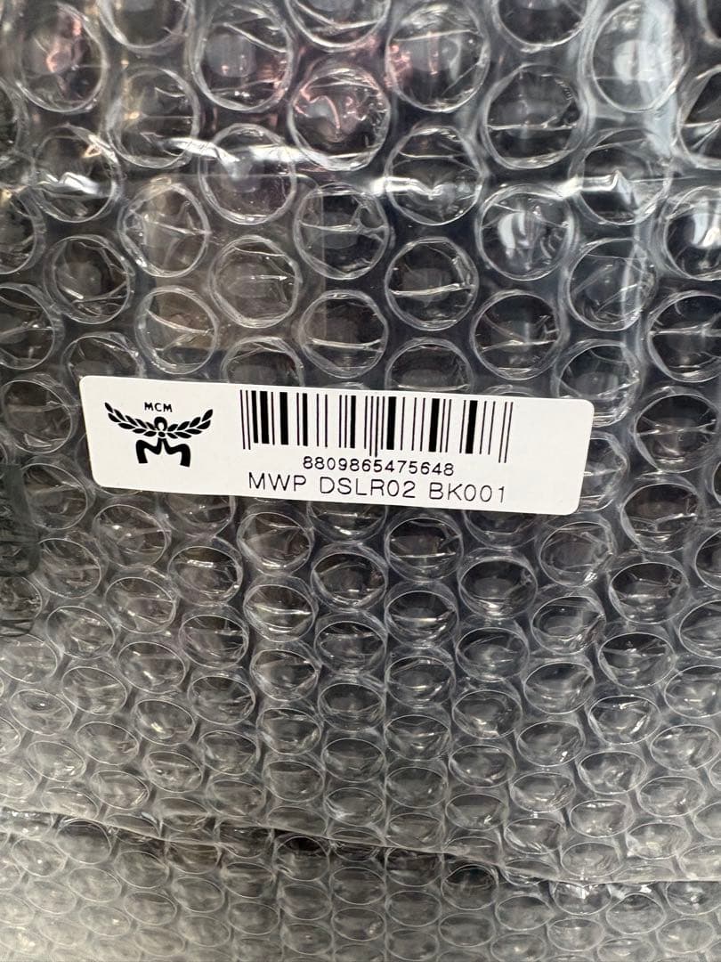 MCM　Liz リバーシブル 幾何学模様トートバッグ ブラック ポーチ付き1