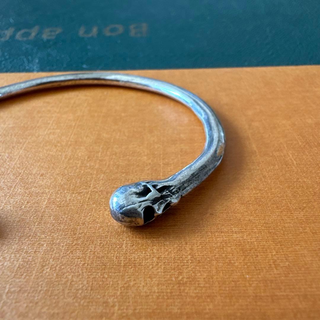 スカルデザイン シルバーバングル フリーサイズ