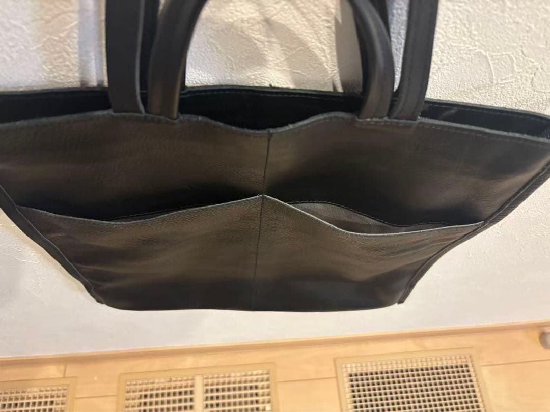 OUR 2WAYフィットトートバッグ レザー 本革ブラッ【定価2.8万】
