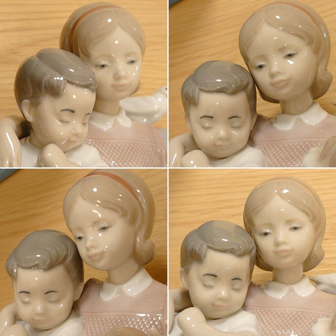 【極美品 無欠損】LLADRO リヤドロ No.6446『やすらぎ』姉弟 子犬