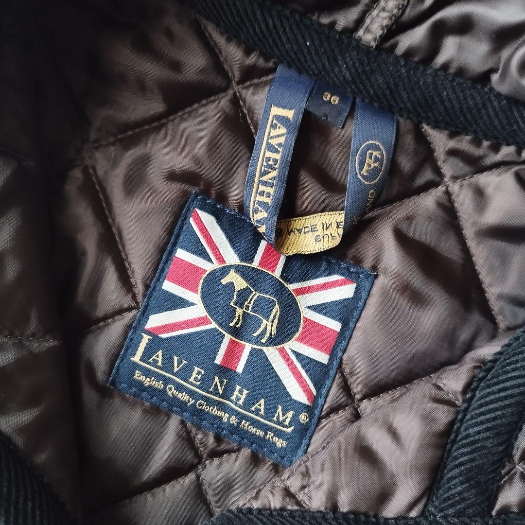 英国製 ラベンハム キルティングジャケット フーディーダウンベスト Sサイズ 黒