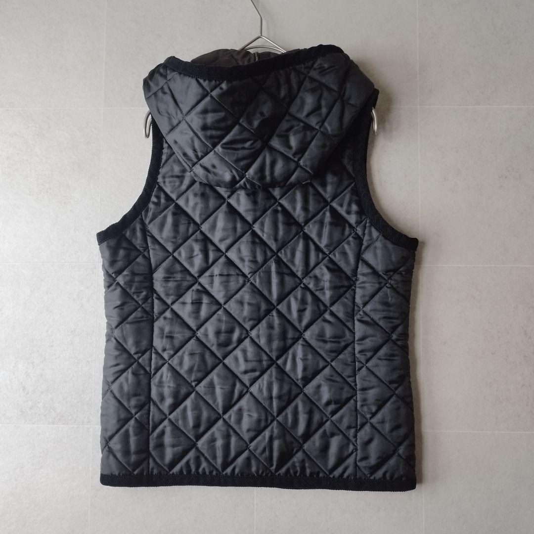 英国製 ラベンハム キルティングジャケット フーディーダウンベスト Sサイズ 黒