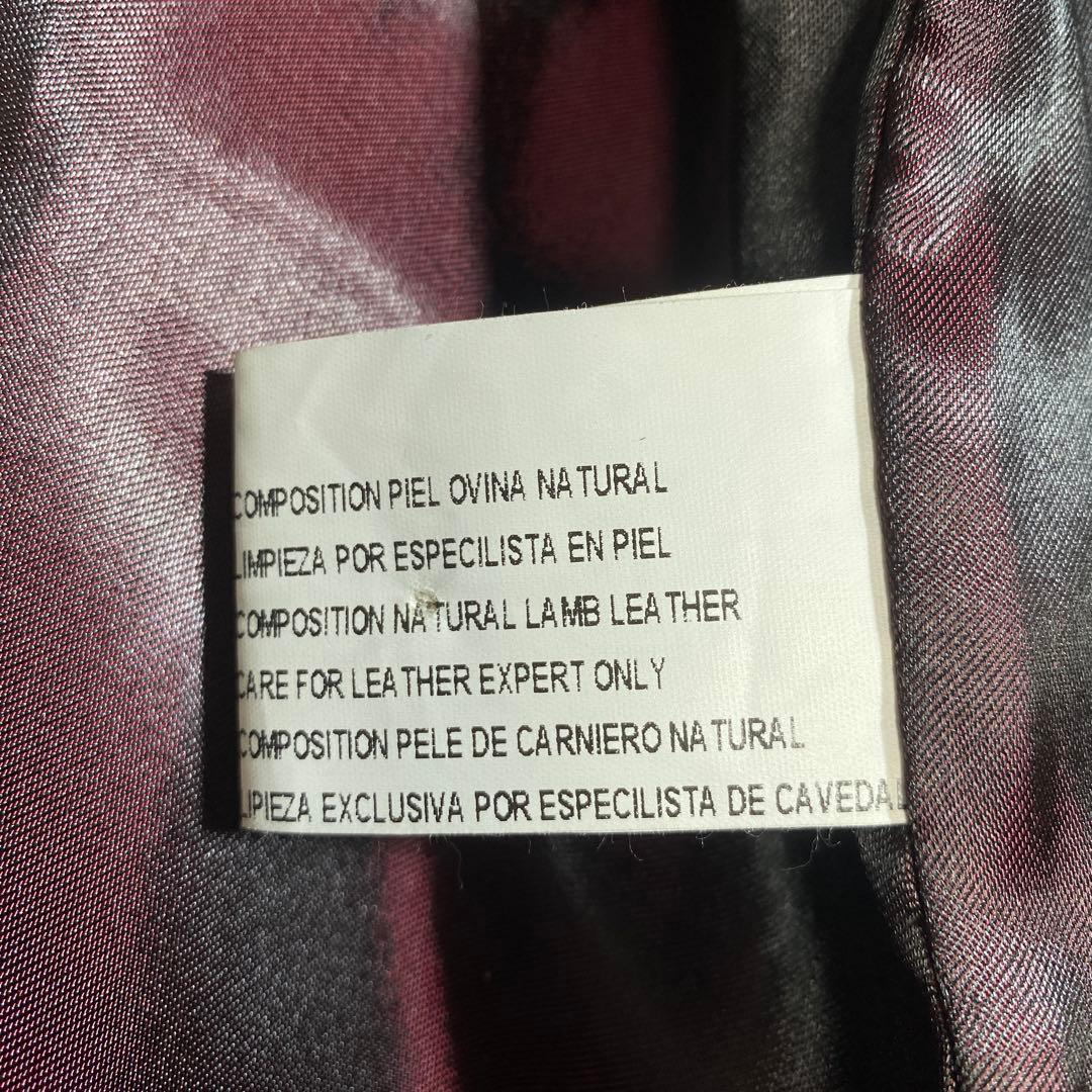 希少⭐︎ヴィンテージ ラムレザー 羊革 ダブルジップ ロングチェスターコート