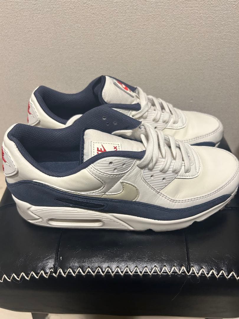 NIKE AIR MAX 90 PRM ホワイト/ネイビー