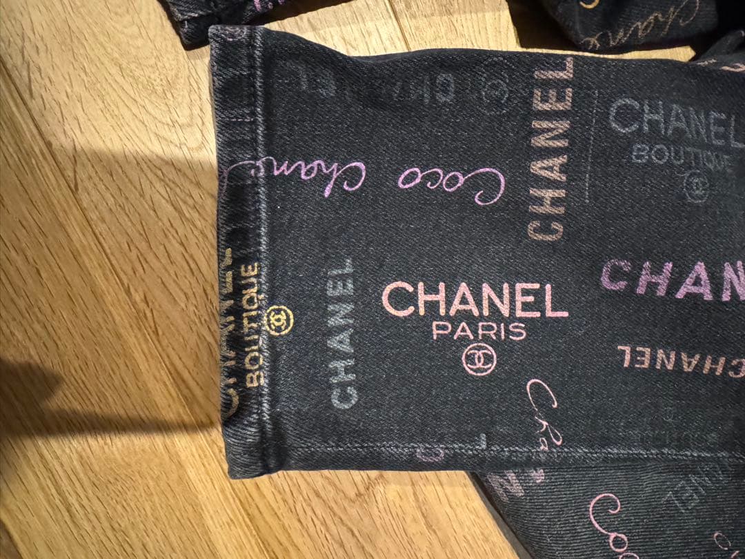 CHANEL プリントロゴデニムパンツ size36