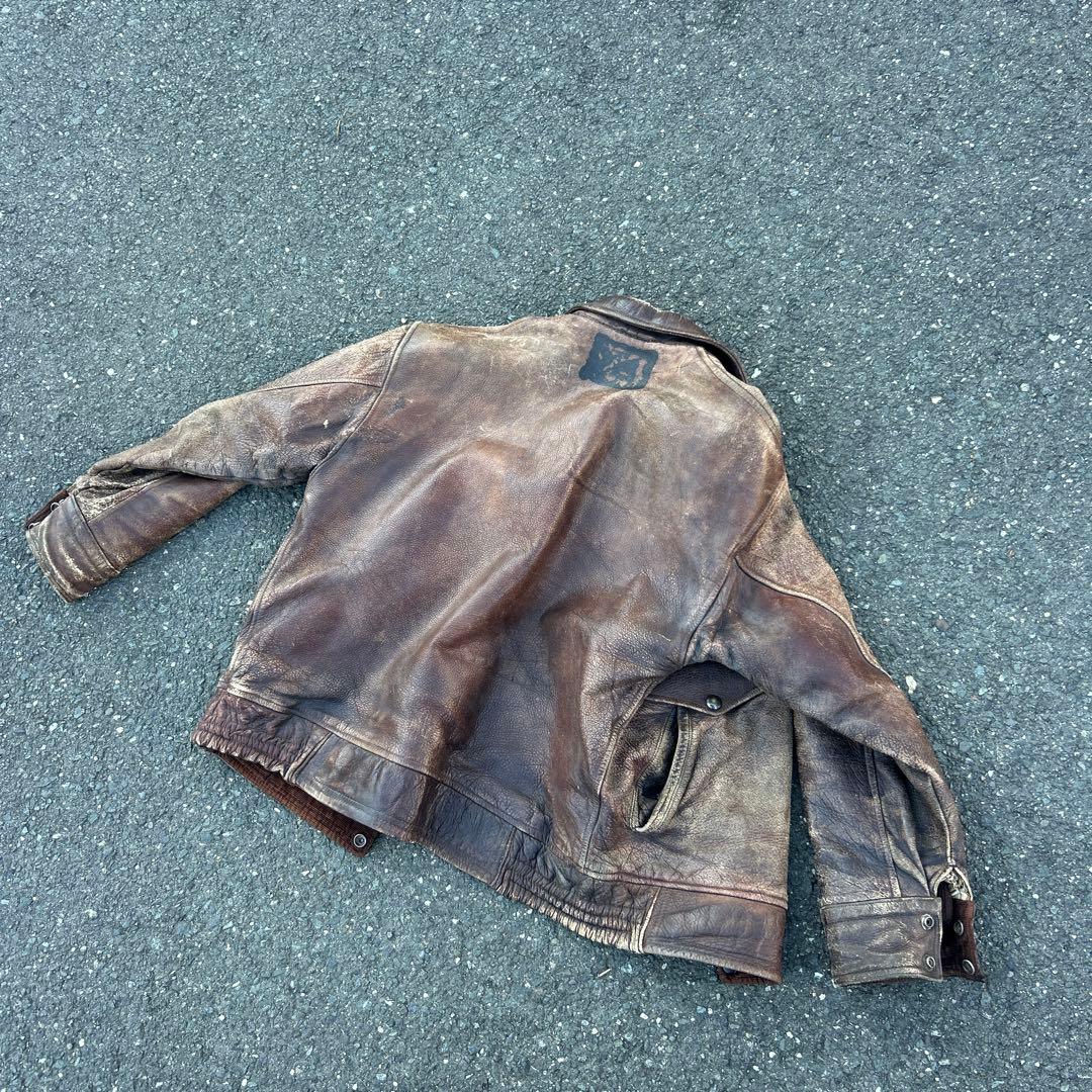 雰囲気抜群 A-2 type 50s イタリア製 leather jacket