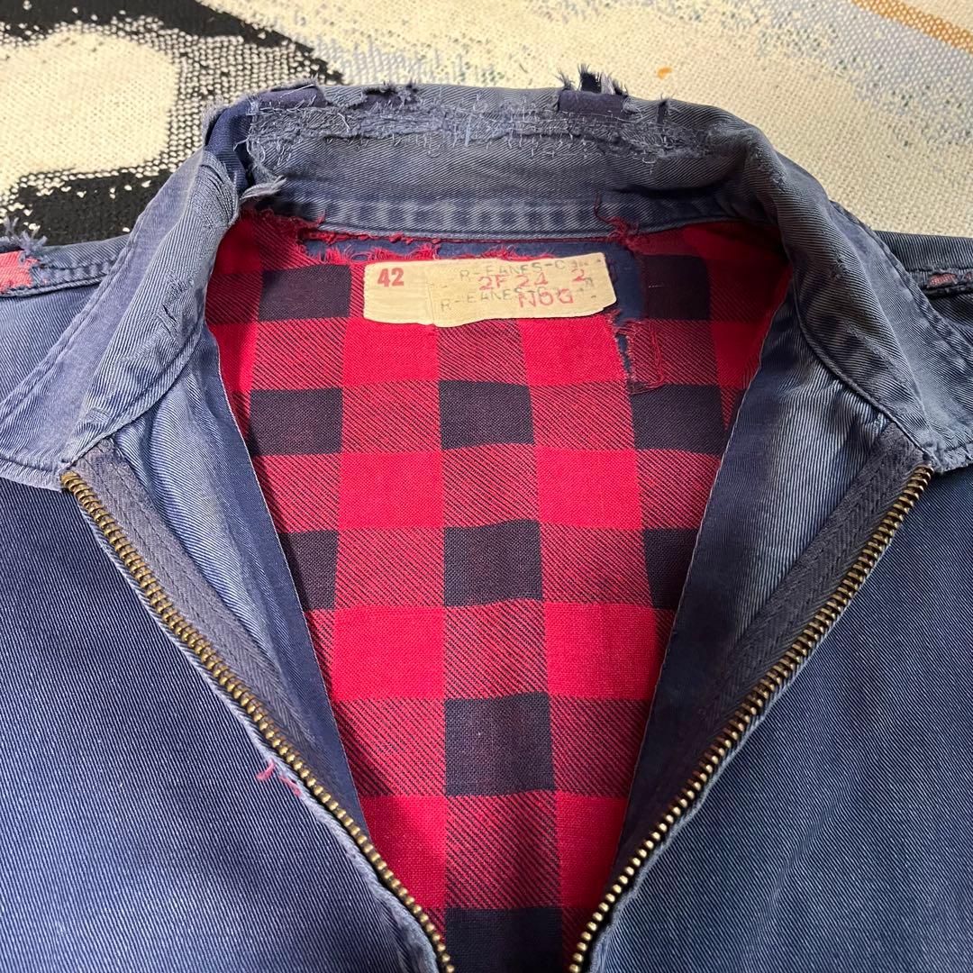 F*E様 50s 襤褸 ワークジャケット USA製 ヴィンテージ 茄子紺 鬼フェ