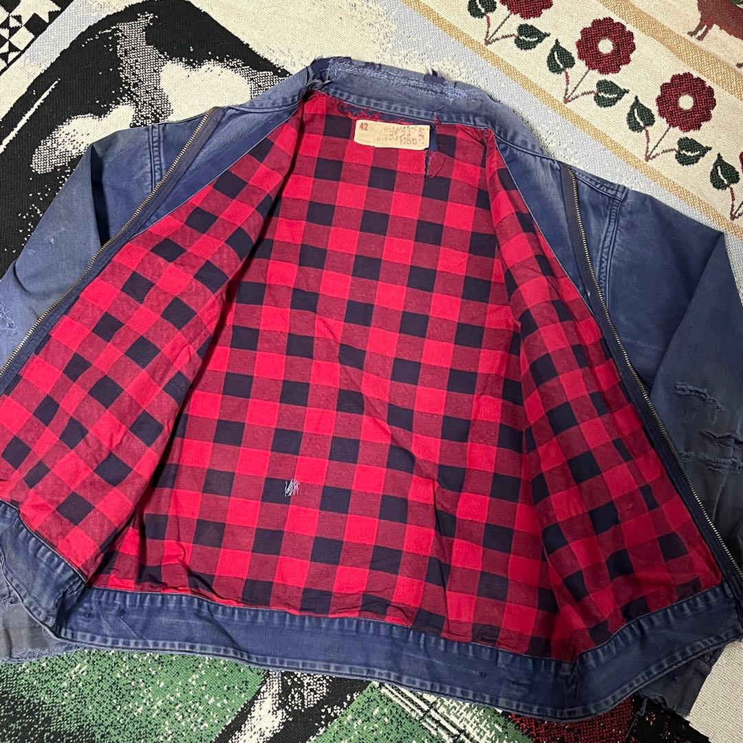 F*E様 50s 襤褸 ワークジャケット USA製 ヴィンテージ 茄子紺 鬼フェ