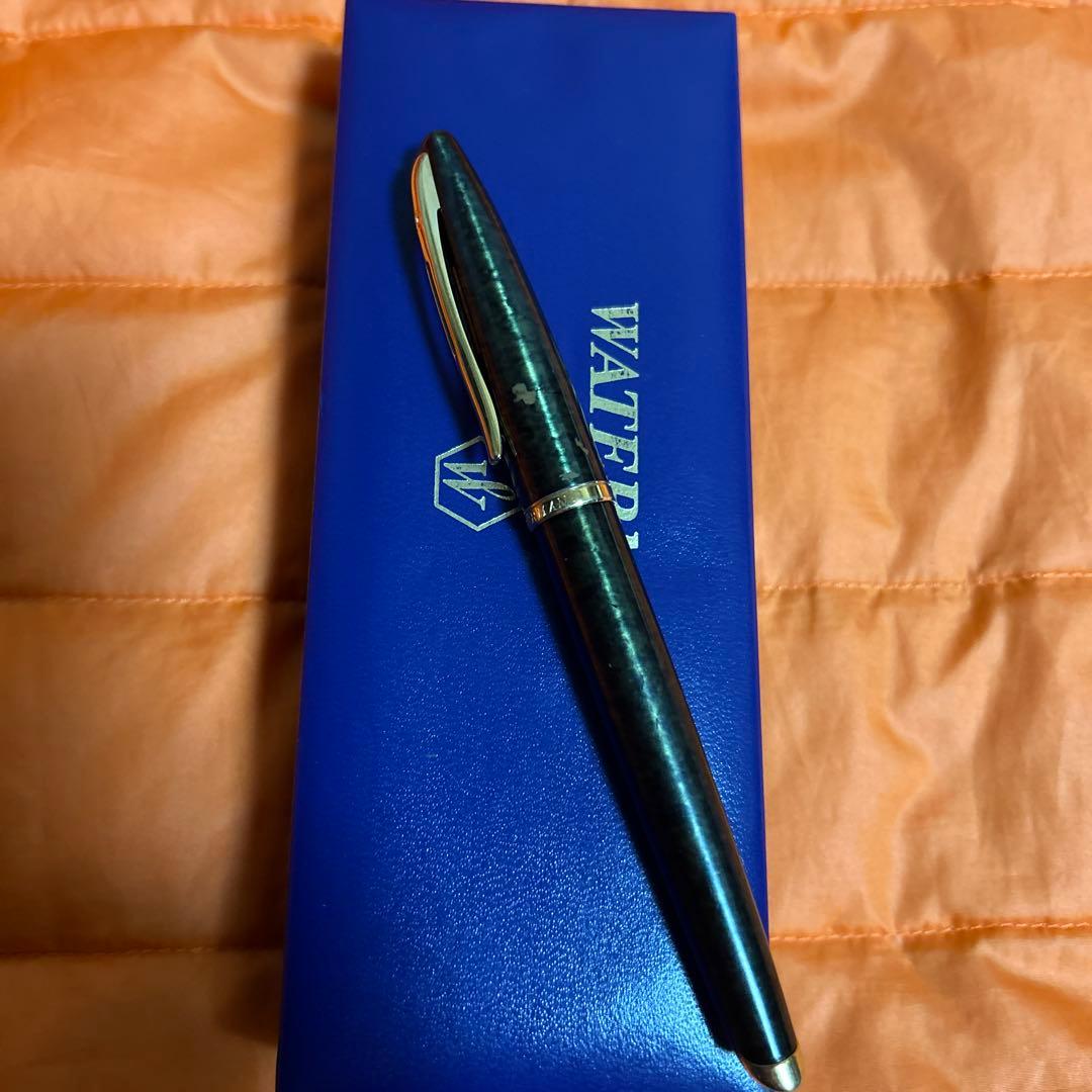 d*9様 WATERMAN 万年筆 黒 専用ケース付き、金18K