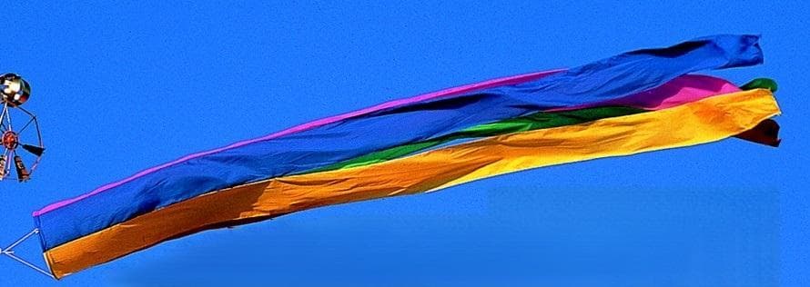 10m 吹流し　五色　タフタナイロン製　単品　新品　鯉のぼりの一番上につける