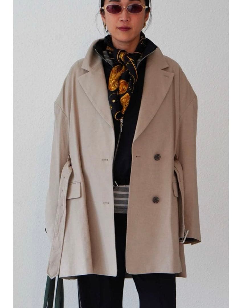 ジャケット・アウター SOLOV OVERSIZED BELTED JACKET