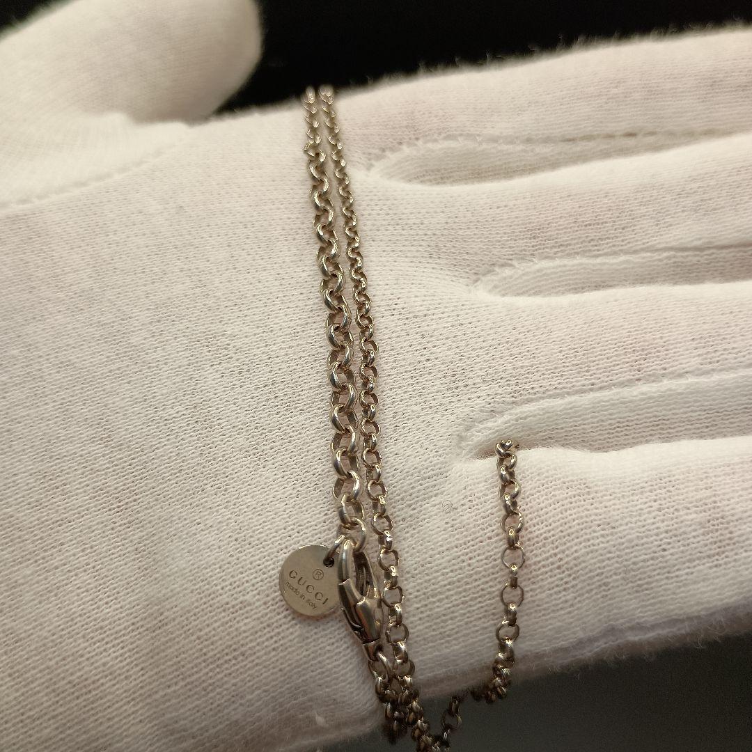 GUCCI あずきチェーン ブラック加工 50cm SILVER925 男女兼用